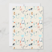 Kleiner Arzt auf seinem Weg Medizinische OM Babydu Einladung (Rückseite)