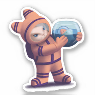 Kleiner Astronaut Aufkleber