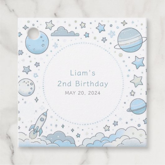 Kleiner Astronaut, große Welt Geschenkanhänger (Vorderseite)