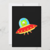 Kleiner Astronaut im Weltraum Geburtstag Einladung (Rückseite)