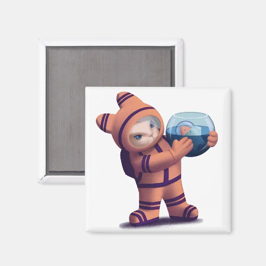 Kleiner Astronaut Magnet (Vorderseite/Rückseite)