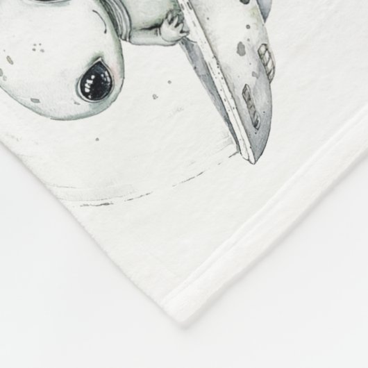 Kleiner Astronaut-Milestone-Leder Fleecedecke (Ecke)
