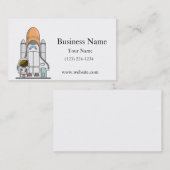 Kleiner Astronaut und Raumschiff Visitenkarte (Vorne/Hinten)