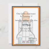 Kleiner Astronauten-u. Raumschiff-Geburtstag Einladung (Rückseite)