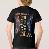 Kleiner Astronautenmond T - Shirt Kinder kosmisch (Rückseite)