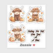 Kleiner Aufkleber für die Kleinkühe (Blatt)