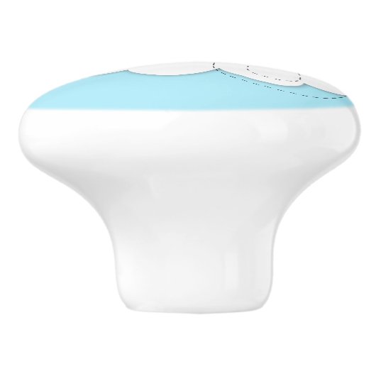 Kleiner Aviator-Keramik-Knöpfe Keramikknauf (Seitenansicht)