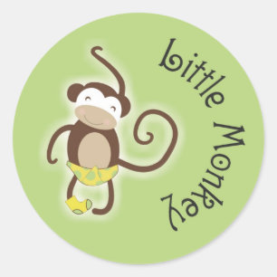 Kleiner Baby-Affe Aufkleber 7,62 cm