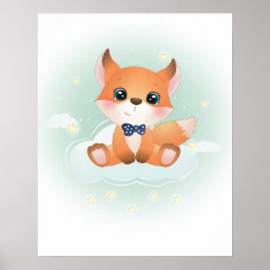 Kleiner Baby-Boy-Fuchs Poster