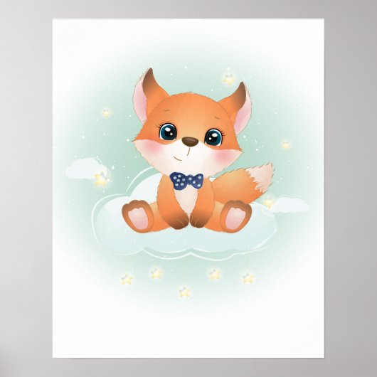 Kleiner Baby-Boy-Fuchs Poster (Vorne)