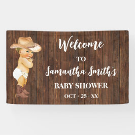 Kleiner Baby Cowboy Western Begrüßungsdusche Banner