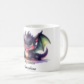 Kleiner baby Drache streckt die Zunge raus Kaffeetasse (VorderseiteRechts)