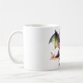 Kleiner baby Drache streckt die Zunge raus Kaffeetasse (Links)