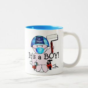 Kleiner Baby-Junge-Zimmermann-Stud-Becher Zweifarbige Tasse