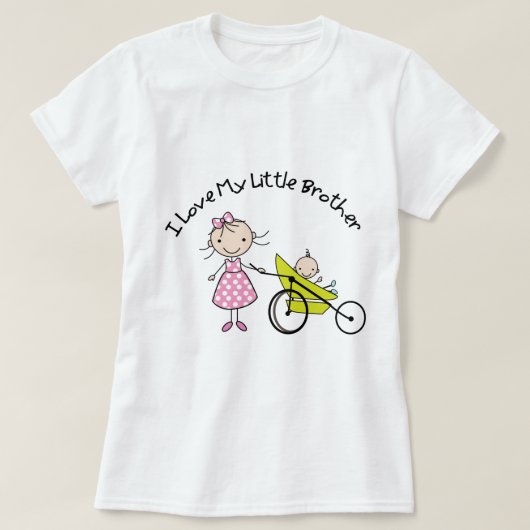 kleiner Babybruder der großen Schwester T-Shirt (Design vorne)