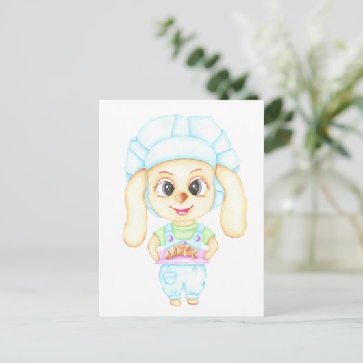 Kleiner Bäcker Postkarte (Stehend Vorderseite)