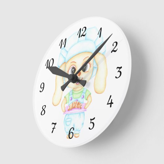 Kleiner Bäcker Runde Wanduhr (Winkel)