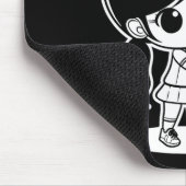 Kleiner Badmintonist Cartoon Shuttle Mousepad (Ecke)