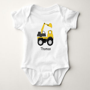 Kleiner Bagger Personalisiert Baby Strampler