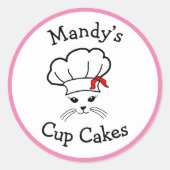 Kleiner Baker-Party-Sticker Runder Aufkleber (Vorderseite)