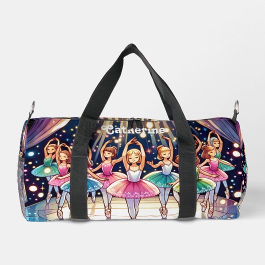 Kleiner Ballerinas Performance Individuelle Name Duffle Bag (Rückseite)