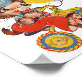 Kleiner Bär auf Trike Poster (Ecke)