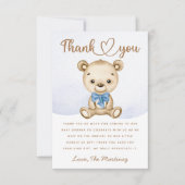 Kleiner Bär Baby Dusche Dankeschön Karte (Vorderseite)