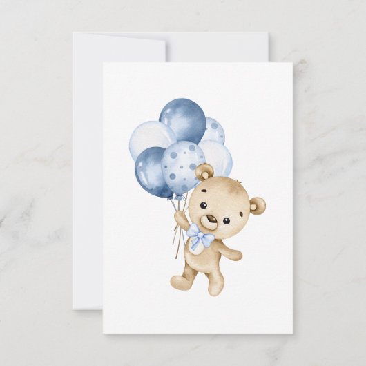 Kleiner Bär Baby Dusche Dankeschön Karte (Rückseite)