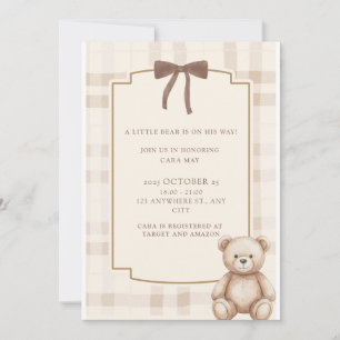 Kleiner Bär Baby Shower Einladung