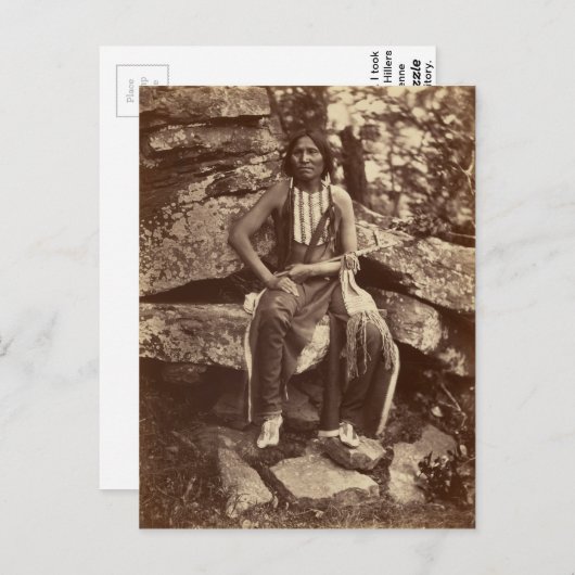 Kleiner Bär, Cheyenne, 1875 Postkarte (Vorne/Hinten)