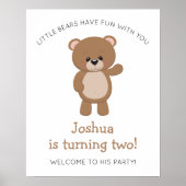 Kleiner Bär, der zwei Wälder zum zweiten Geburtsta Poster (Vorne)