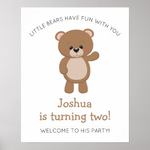 Kleiner Bär, der zwei Wälder zum zweiten Geburtsta Poster