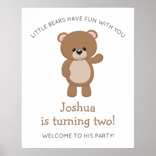 Kleiner Bär, der zwei Wälder zum zweiten Geburtsta Poster (Vorne)