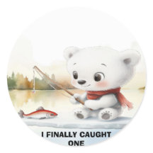 Kleiner Bär hat endlich einen Fisch angelandet