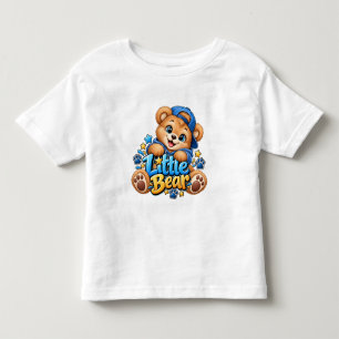 Kleiner Bär Junge Blaues Design (Junge) Kleinkind T-shirt
