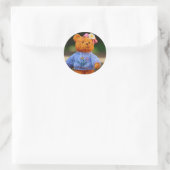 Kleiner Bär, Kunststein, Niedlich Runder Aufkleber (Tasche)
