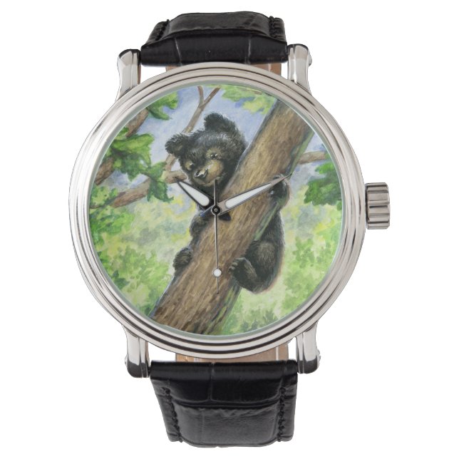 Kleiner Bär mit Aussicht Armbanduhr (Vorderseite)