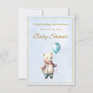 Kleiner Bär mit Ballon Babydusche