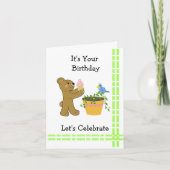 Kleiner Bär mit Eiscreme Karte (Vorderseite)