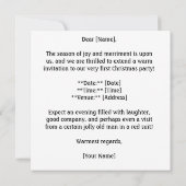 Kleiner Bär mit Weihnachtsmütze, anpassbar Einladung (Rückseite)