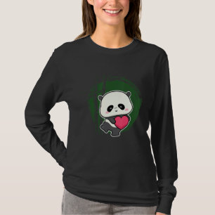 Kleiner Bär Panda Herz Süßes Tier Für Männer Fraue T-Shirt
