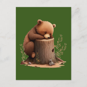 Kleiner Bär schlafen Postkarte