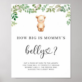 kleiner Bär, wie groß das Bauchposter der Mama ist Poster