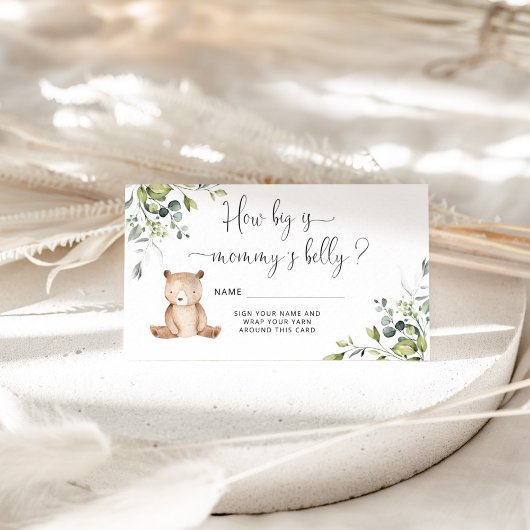 Kleiner Bäreneukalyptus wie groß ist Mama's Bauch  Begleitkarte
