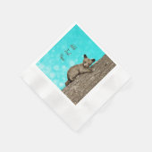 Kleiner Bärenkub Klettergarten Party Serviette (Ecke)