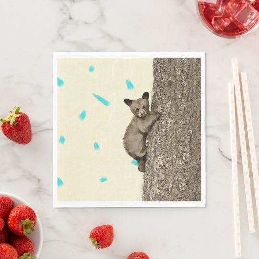 Kleiner Bärenkub Klettergarten Party Serviette (Beispiel)