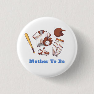Kleiner Baseball-Schläger-Mama-Baby-Party Button