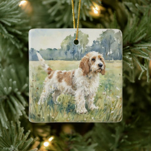 Kleiner Basset Griffon Vendeen - PBGV Keramikornament