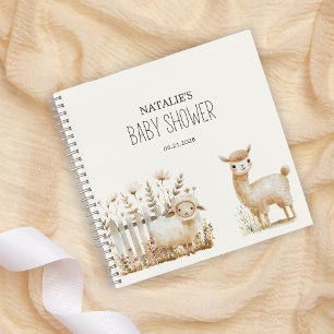 Kleiner Bauernhof Kinderzimmer-Tiere Baby Shower G Notizblock