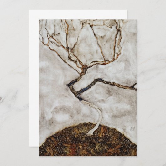 Kleiner Baum im Spätherbst von Egon Schiele (Vorne/Hinten)